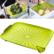 Sink station for food preparation in the kitchen