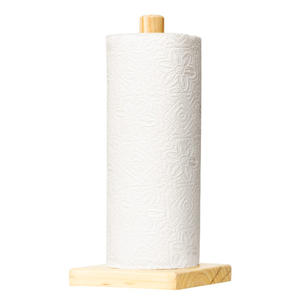 portable-paper-towel-holder-pine available from www.neatfreak.co.za
