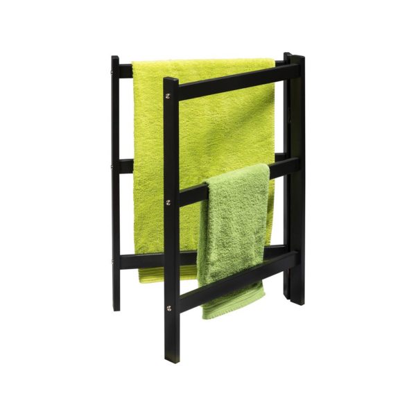 Towel-stand-darkwood for your laundry or B&B available from www.neatfreak.co.za