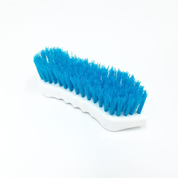 scrubbing brush with plastic back-square