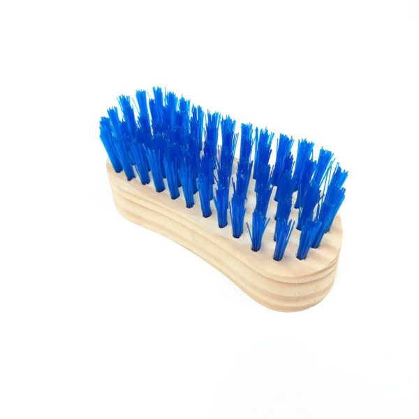 scrubbing brush with wooden back-square