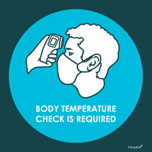 Body Temperature Check ABS Sign