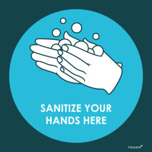 Sanitize Hands ABS Sign